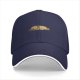 Black Baseball Cap with Sleeping Pug Graphic Design