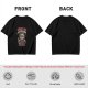 Olive T-shirt with Grim Reaper Cat 'Feed Me Or Else' Print