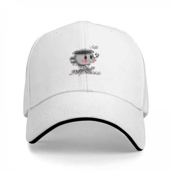 Black baseball cap with 'No Less Despresso' coffee cup graphic