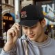 Black Baseball Cap With Chaotic Neutral Hellhound Fire Art Print