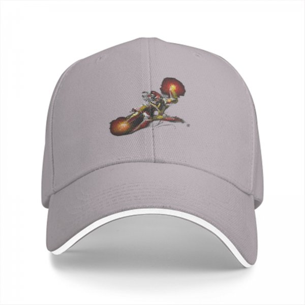 Black Baseball Cap With Flying Superhero Jet Pack Graphic