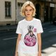 Olive T-Shirt With Cute Kirby Candy Bag Graphic