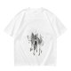 Olive T-shirt with Dancing Skeleton Graphic Print