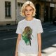 Olive Anime Graphic T-Shirt With Warrior And Giant Artwork