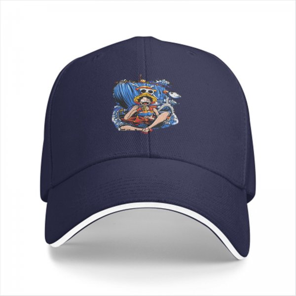 One Piece Luffy Graphic Black Baseball Cap