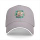 Black Baseball Cap with Blue Sea Pirate Ship Graphic Print