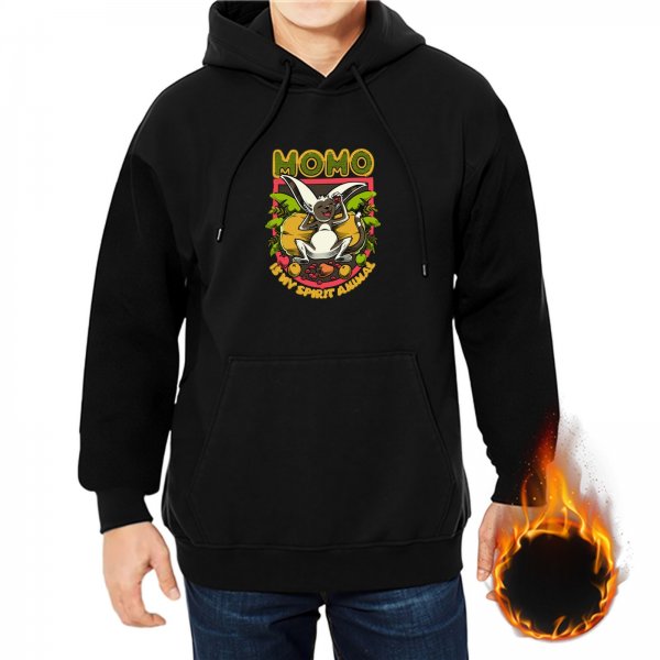 Momo Is My Spirit Animal Avatar Themed Black Hoodie