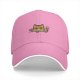 Black Baseball Cap With Grumpy Orange Cat And Cupcakes Print