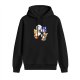 Black Hoodie With Space Themed Fox Astronaut Graphic Print