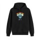 Black hoodie with cartoon earth graphic and 'I HATE PEOPLE' rainbow text