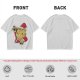 Olive Green T-Shirt With Waving Christmas Cat Graphic