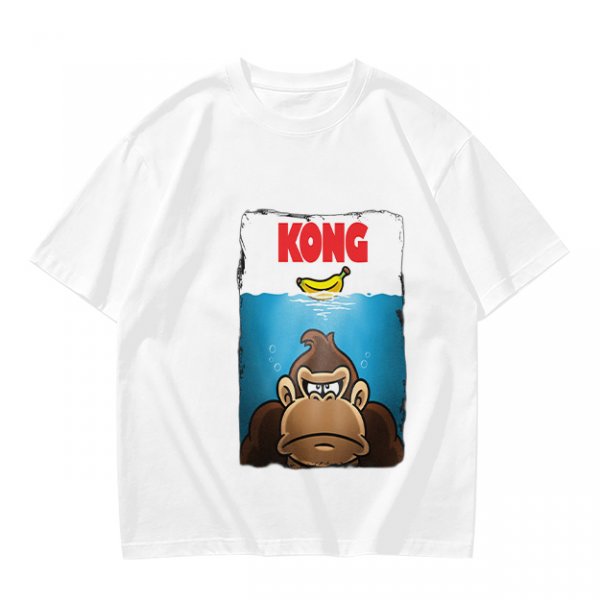 Olive T-Shirt With Cartoon Kong Banana Water Print