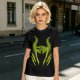 Olive Green T-Shirt With Monster Horned Claw Graphic Print
