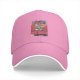 Black Baseball Cap With Retro Anime Gaming Character Print