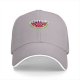 Black baseball cap with cute smiling watermelon and smile graphic