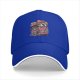 Black baseball cap with cowboy raccoon graphic and 'where the vibes ain't howdy' text