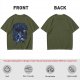 Olive T-Shirt with Skeletor Dark Fantasy Graphic Print