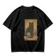 Olive T-Shirt With Black Cat Tarot Card Art That Says You Are Full Of Magic
