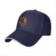 Black Baseball Cap with Fiery Attack Titan Graphic Print