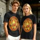 Olive T-Shirt Featuring Calcifer and Soot Sprites Artwork