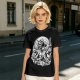 Oni Mask Samurai Floral Graphic Olive T-Shirt