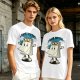 Olive t-shirt with cartoon Monday calendar graphic and 'I HATE YOU TOO' text