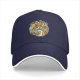 Black baseball cap with cute Halloween doodle art print