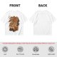 Olive T-Shirt with Coffee Vending Machine and Cats Graphic