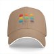 Black baseball cap with colorful emotional octopus graphic print