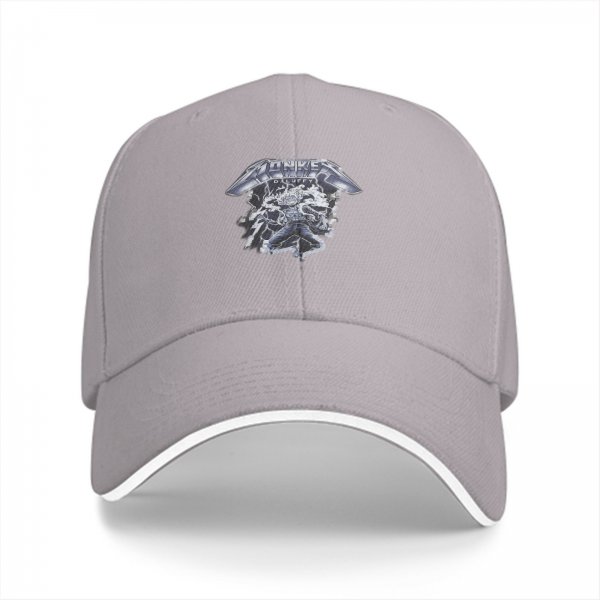 Black Baseball Cap With Metallic Graphic Print Design