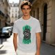 Oversized Olive T-Shirt With 'On My Way To Overreact' Cat Graphic
