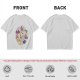 Olive Green T-Shirt With Whimsical Fruit Bird Graphic Print