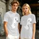 Olive T-Shirt With Cute Running Ghost Dinosaur Graphic Print
