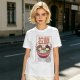 Olive T-Shirt With Cute Ramen Cat Bowl Graphic Print