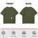 Olive Green Oversized T-Shirt With Stacked Teacup Graphic