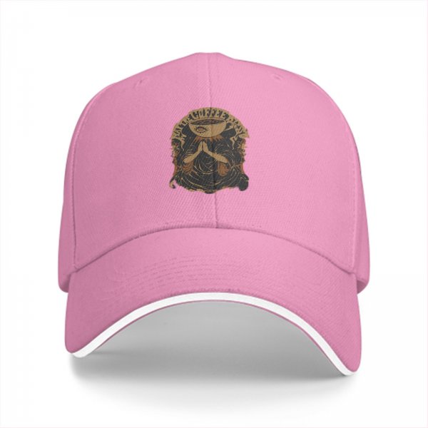 Black Baseball Cap With Mystical Praying Figure Art Print
