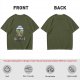 Olive green graphic t-shirt with Tonberry 'Good Night' print