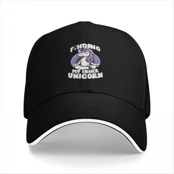 Finding My Inner Unicorn Black Baseball Cap