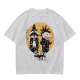 Olive graphic tee with punk raccoon and opossum 'Stay Trashy' print