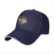 Black baseball cap with 'Make Coffee Not War' graphic print