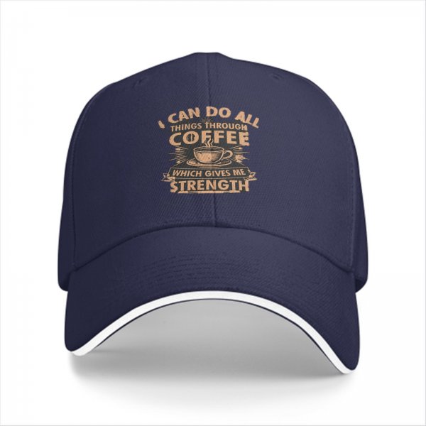 I Can Do All Things Through Coffee Strength Baseball Cap