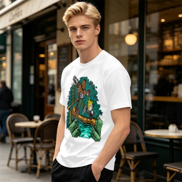 Final Fantasy VII Barret and Cloud Graphic Tee