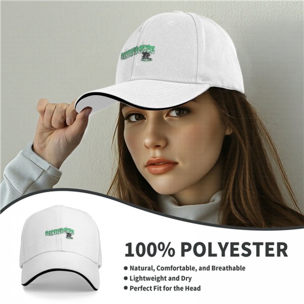 Black Baseball Cap With Green Scandalacious Graphic Print
