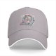 Black baseball cap with pastel handheld gaming and anime character print