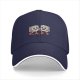 Black baseball cap with cartoon fighting tofu characters graphic