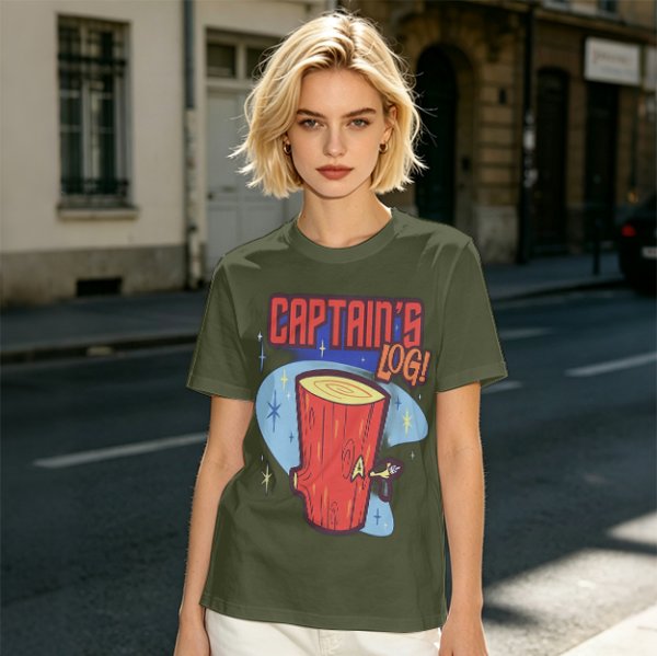 Captain's Log Star Trek Themed Graphic T-Shirt Design