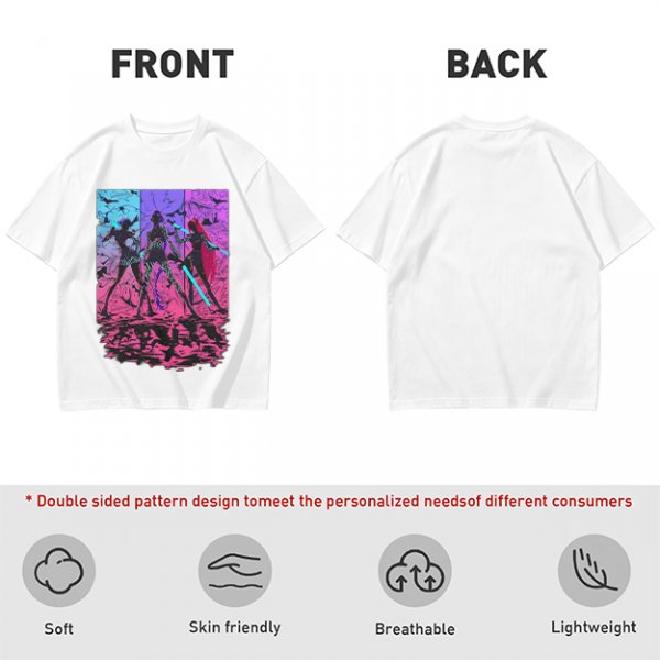 Olive T-Shirt With Neon Cyberpunk Warrior Women Graphic