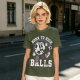 Olive Soccer Graphic T-Shirt with 'Born To Kick Balls' Print