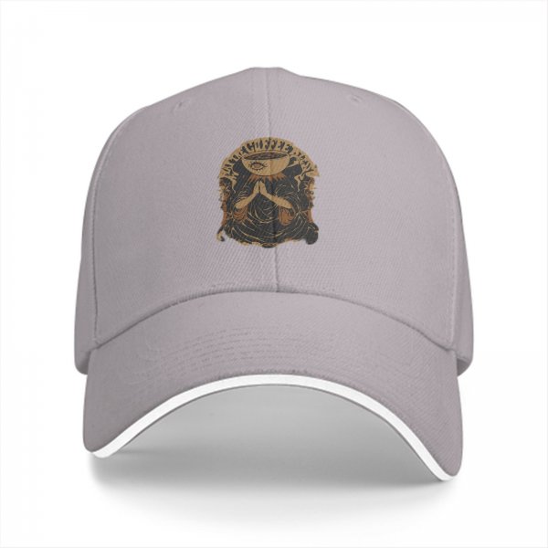 Black Baseball Cap With Mystical Praying Figure Art Print
