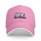 Black baseball cap with cute lying panda and 'NOTHING' print